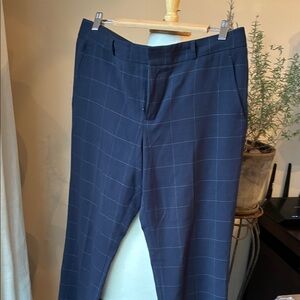 Banana Republic Women’s Blue Grid Pattern Pants